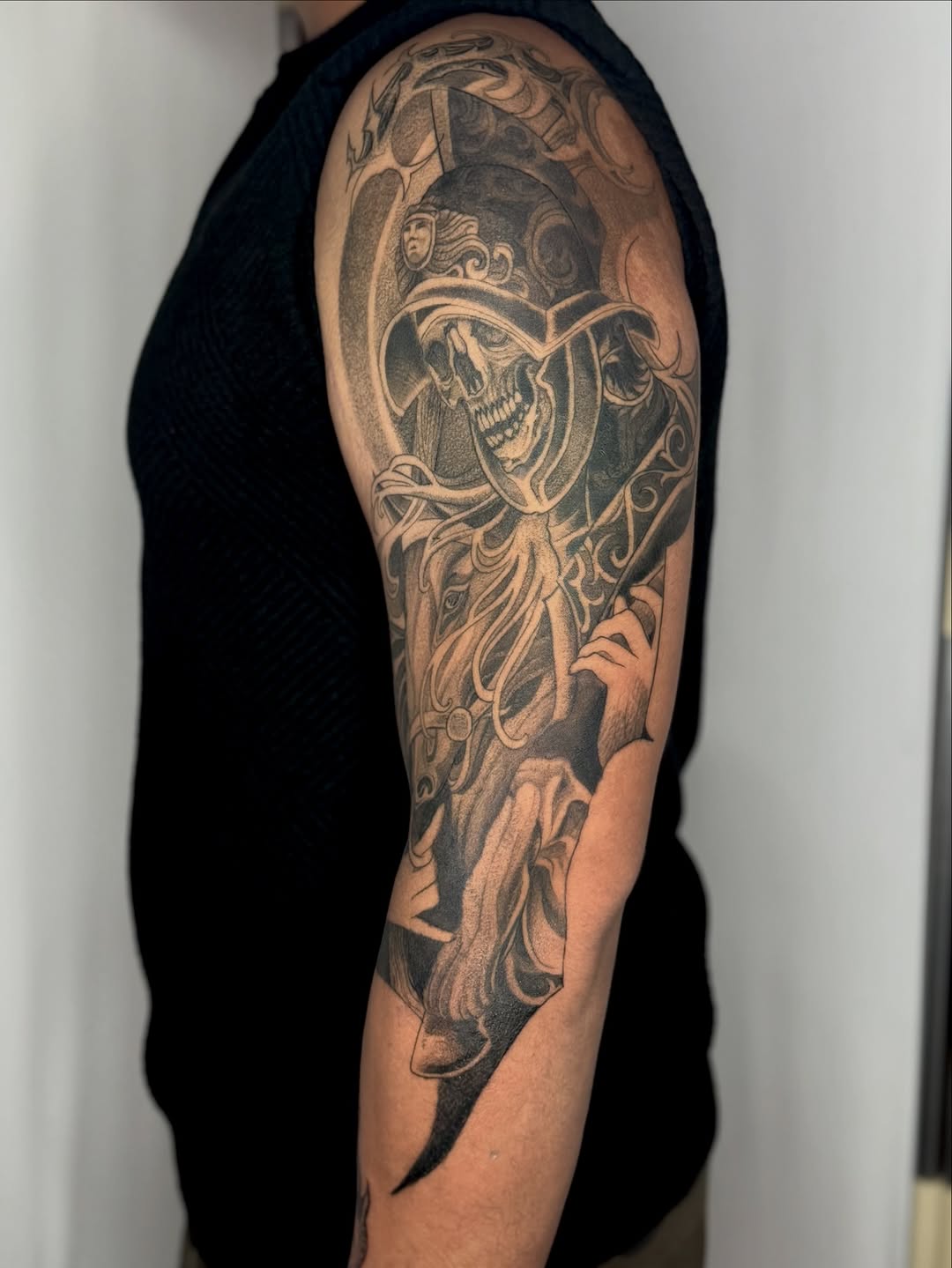Tattoo by @needlerelic_tattoo — black_and_grey, realism