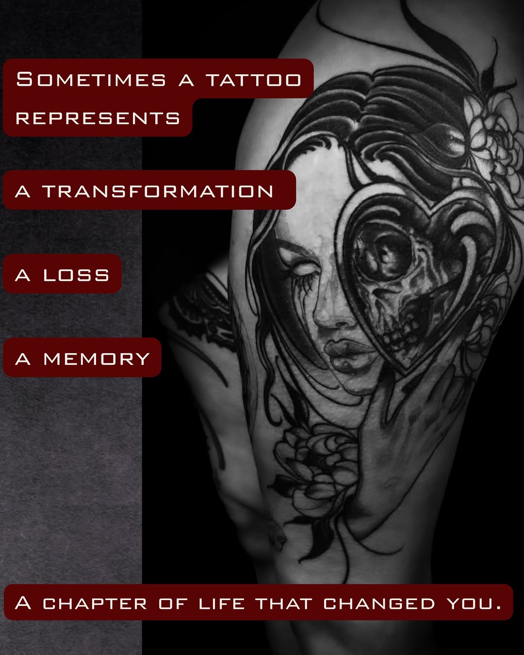 Tattoo by @lorenzotattoos — dark_realism, black_and_grey