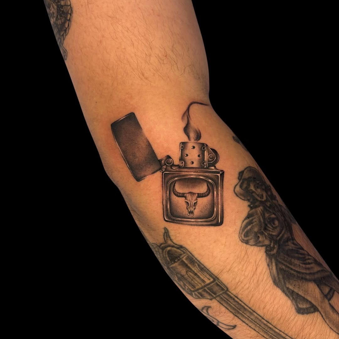 Tattoo by @wizdtattoo — realism, black_and_grey