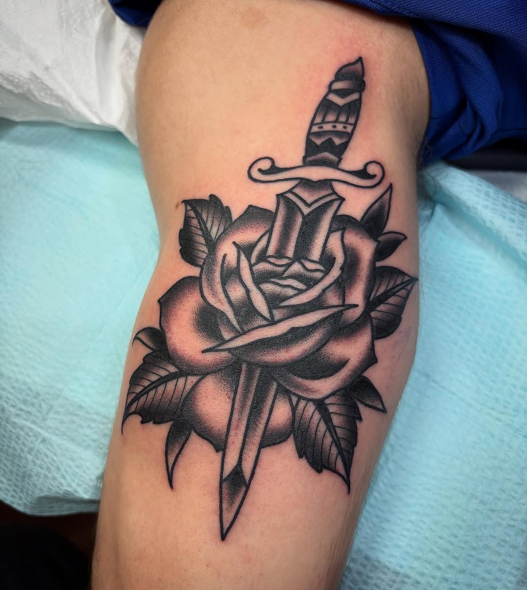 Tattoo by @tommy_wenzell_tattoos — american_traditional, black_and_grey