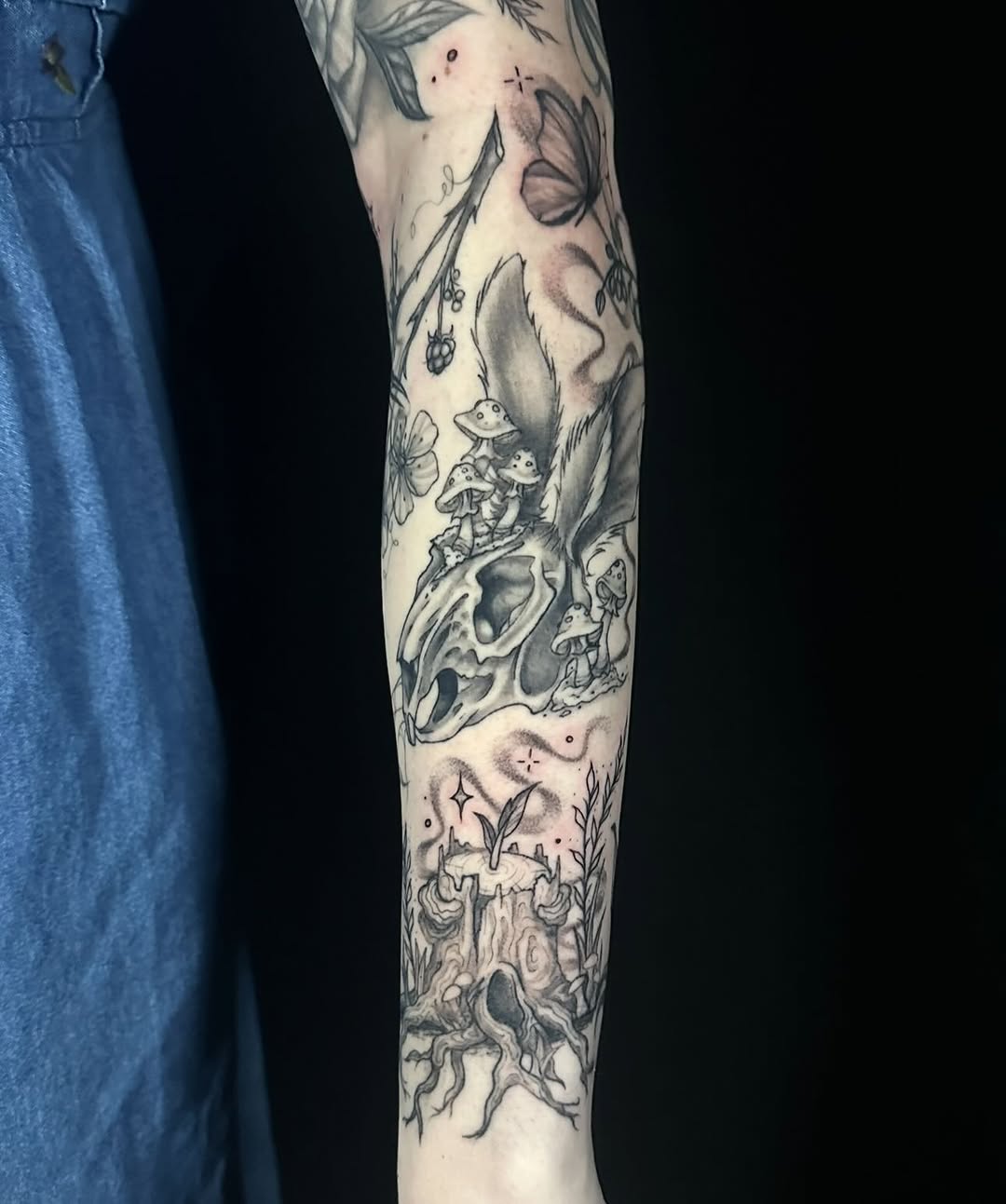 Tattoo by @stabbed.by.kai — black_and_grey, illustrative