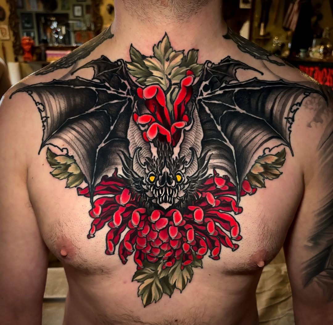 Tattoo by @jeffsaunderstattoo — japanese_irezumi, dark_realism