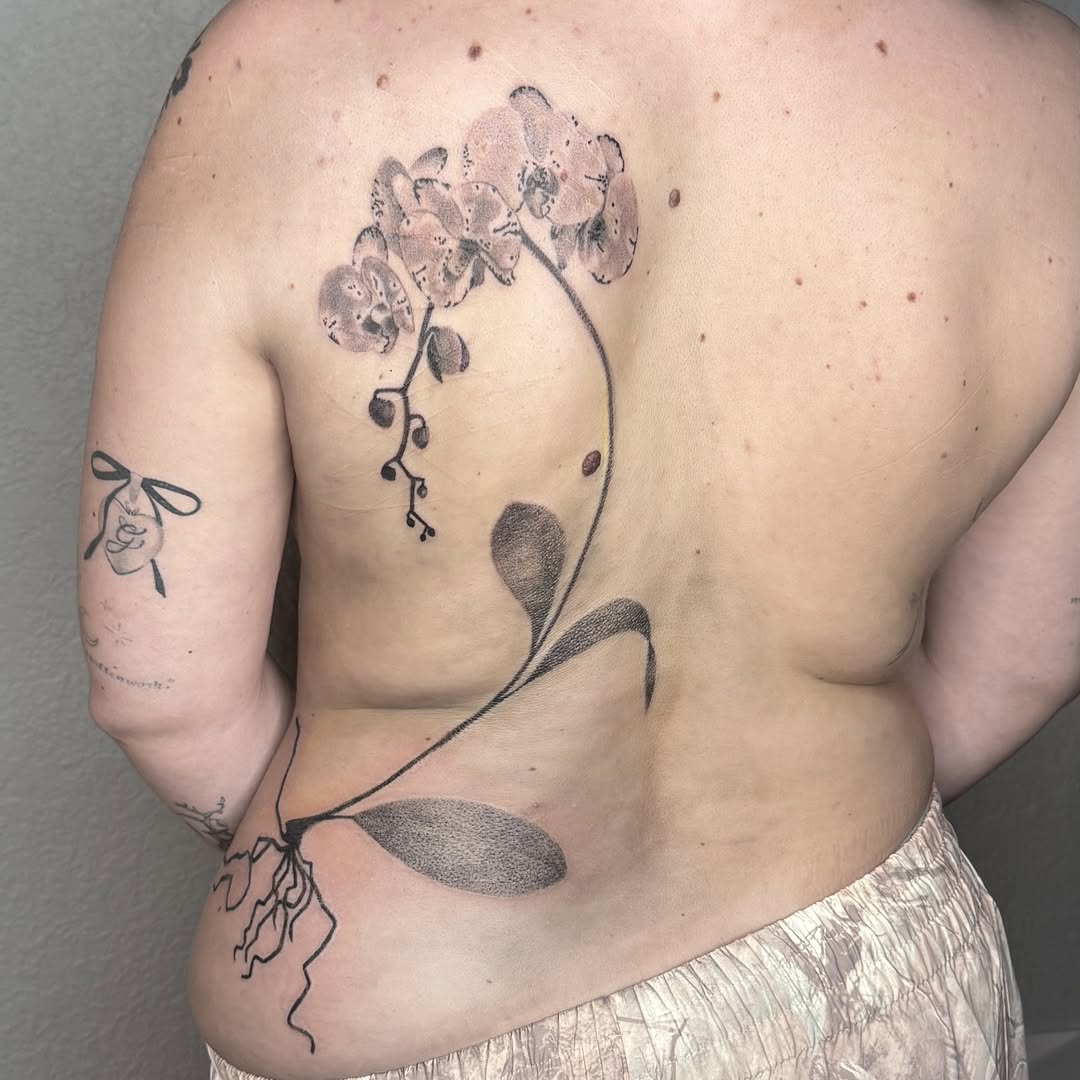 Tattoo by @k8.tat — illustrative, dotwork