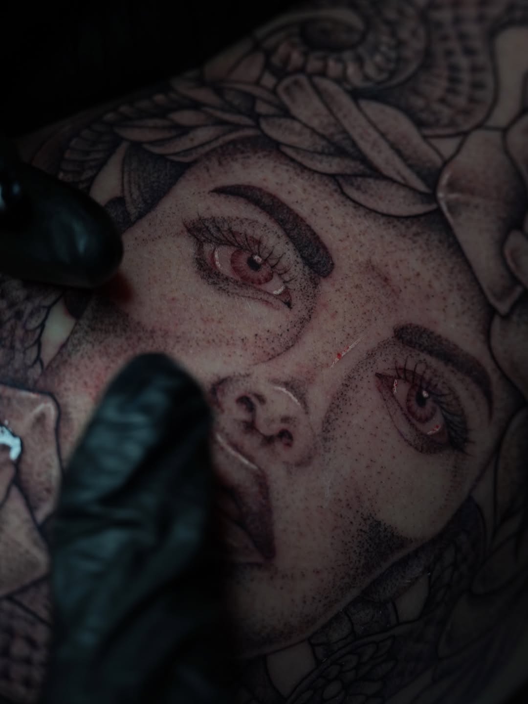 Tattoo by @no_caps_tattoo — dotwork, realism