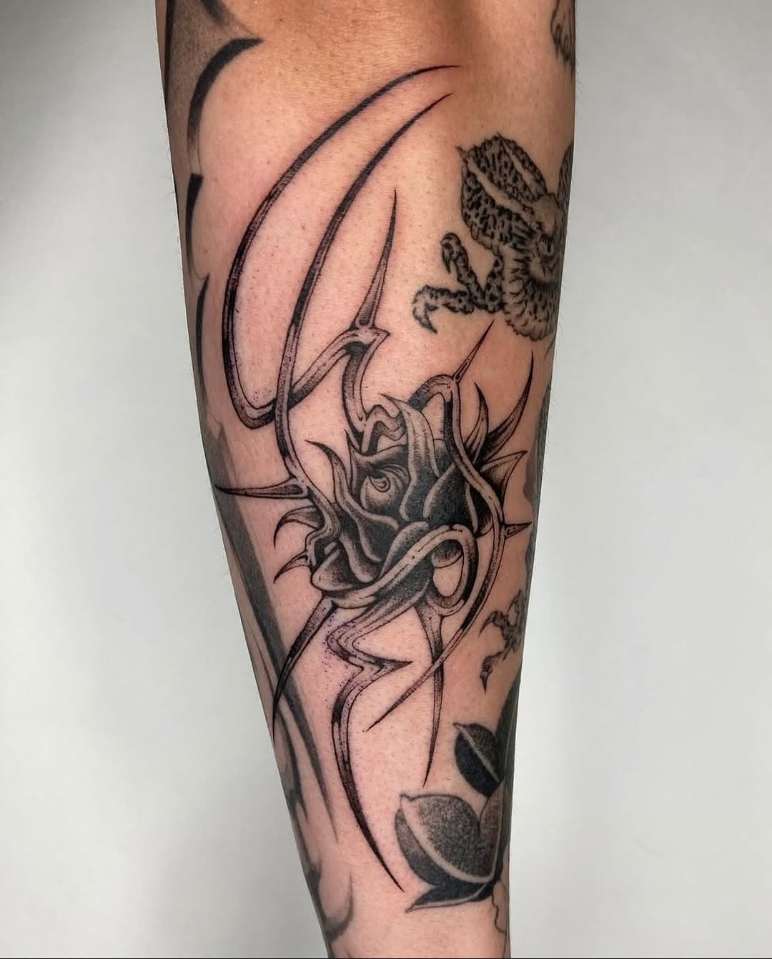 Tattoo by @sess_world β illustrative, black_and_grey