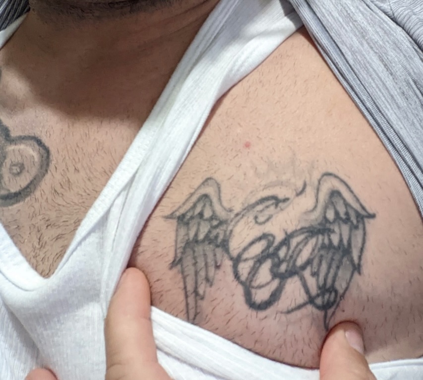 Tattoo by @jodeetattoos — lettering_script, black_and_grey