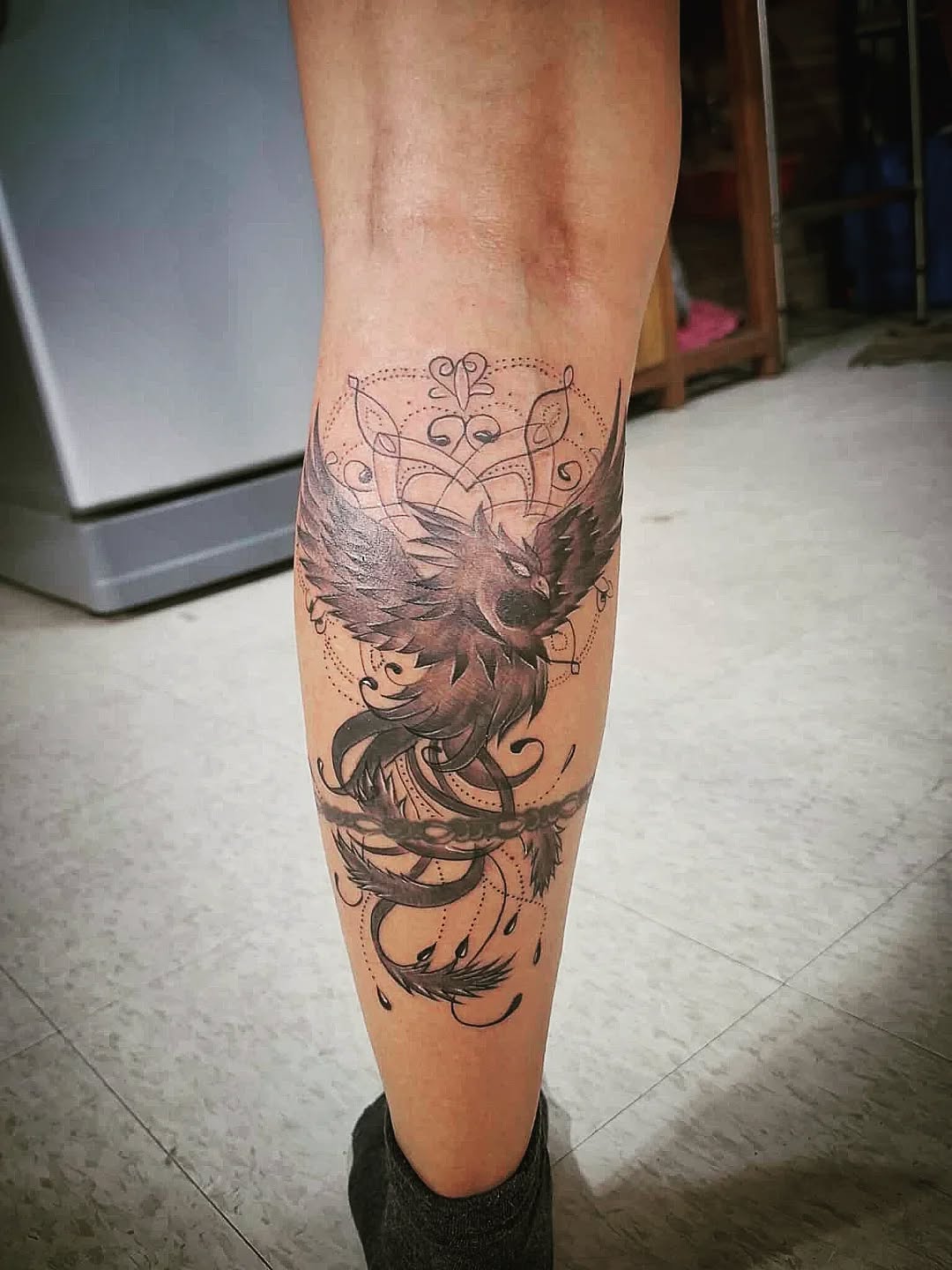 Tattoo by @r_a_tattoo — black_and_grey, geometric