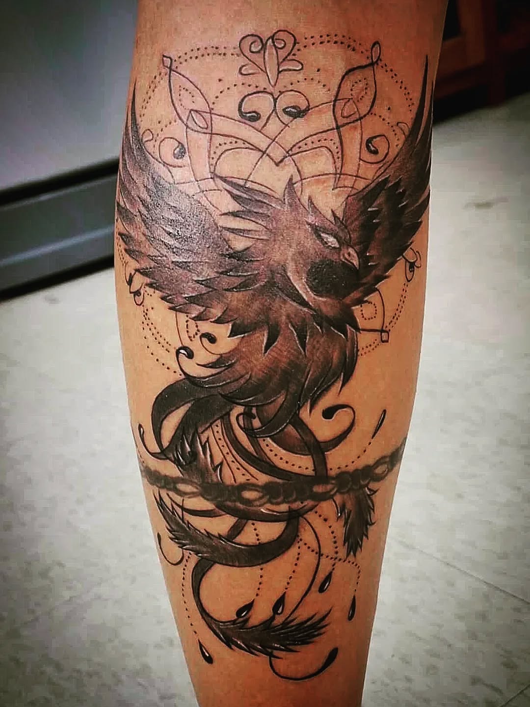 Tattoo by @r_a_tattoo — black_and_grey, geometric
