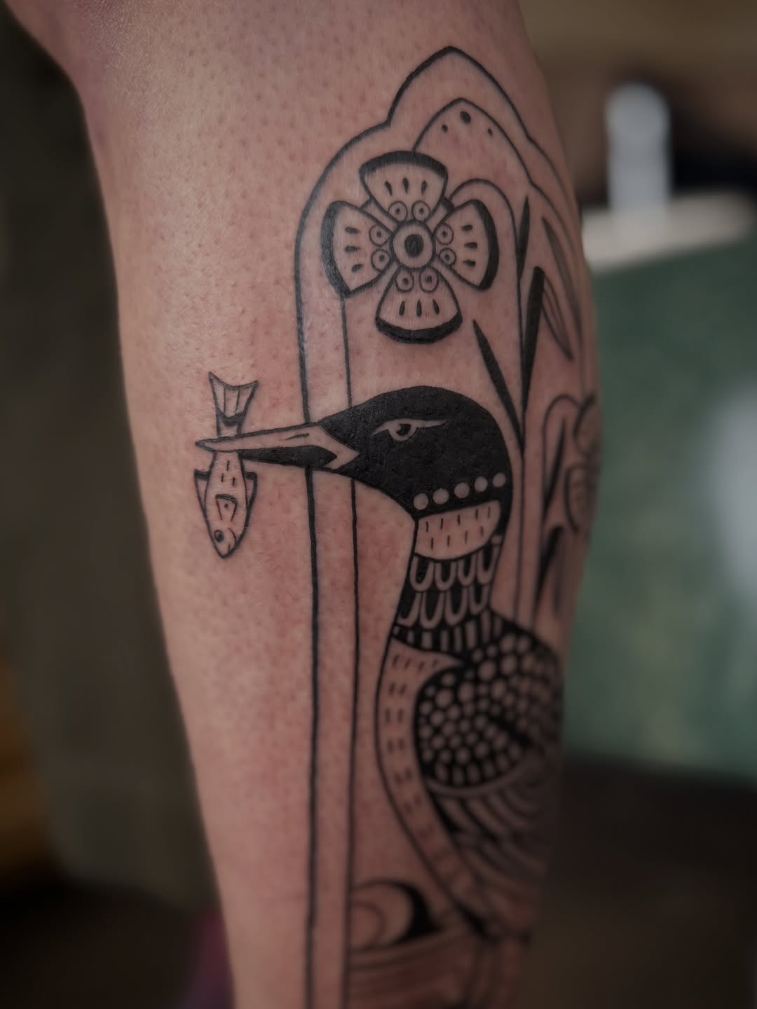 Tattoo by @leahearltattoo — blackwork