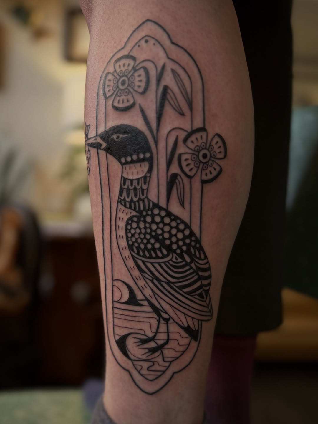 Tattoo by @leahearltattoo — blackwork