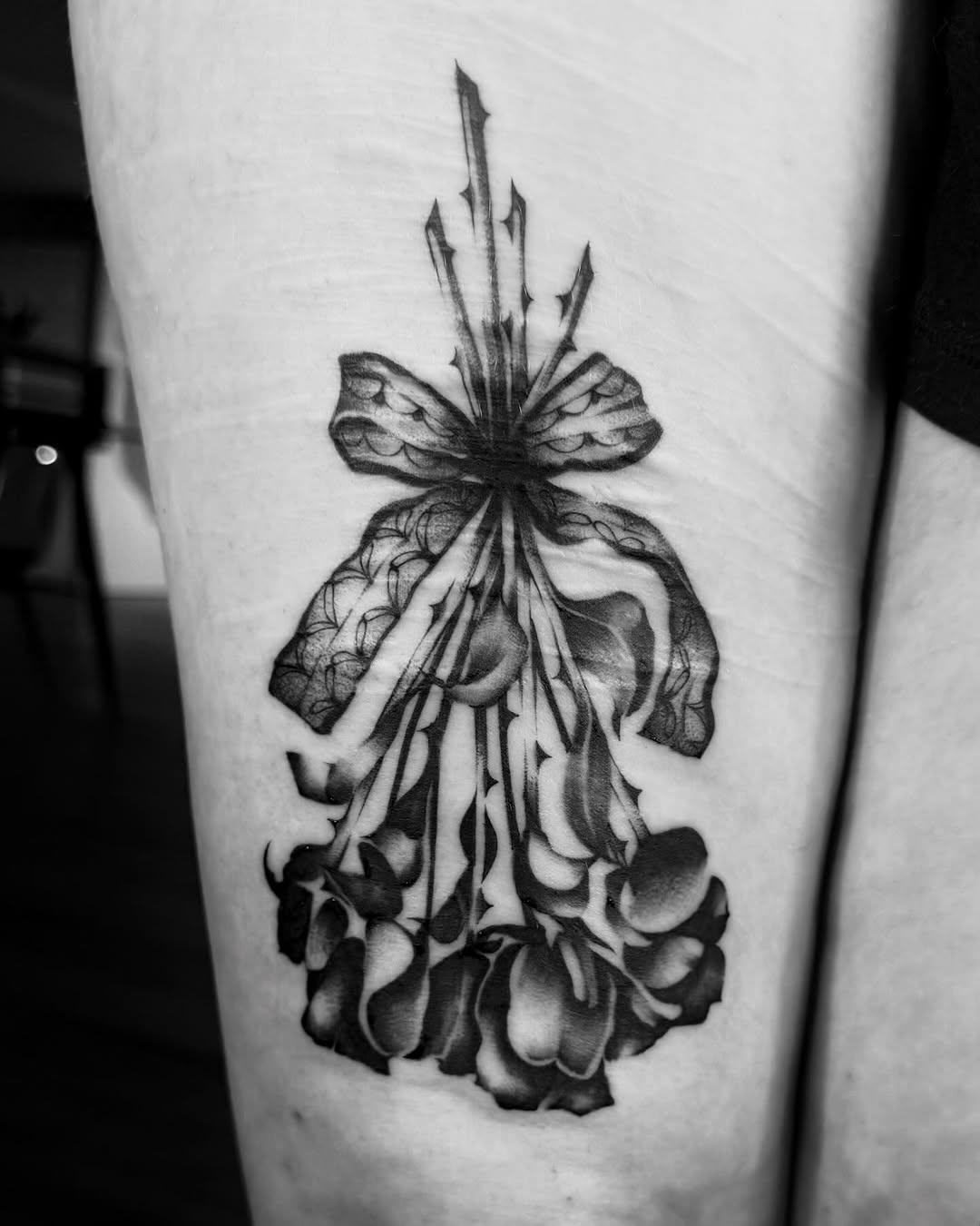 Tattoo by @tatxjoy — black_and_grey, realism