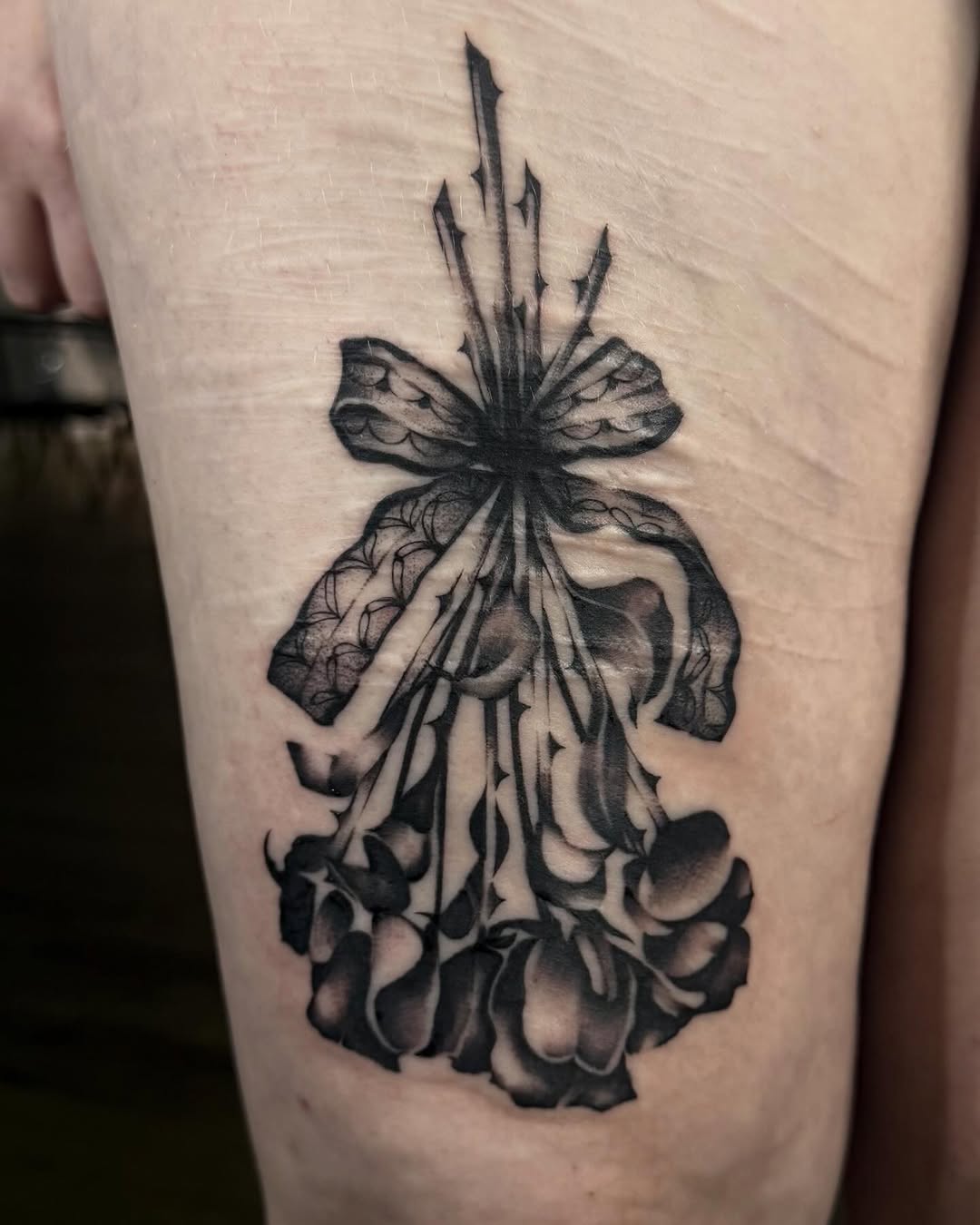 Tattoo by @tatxjoy — black_and_grey, realism