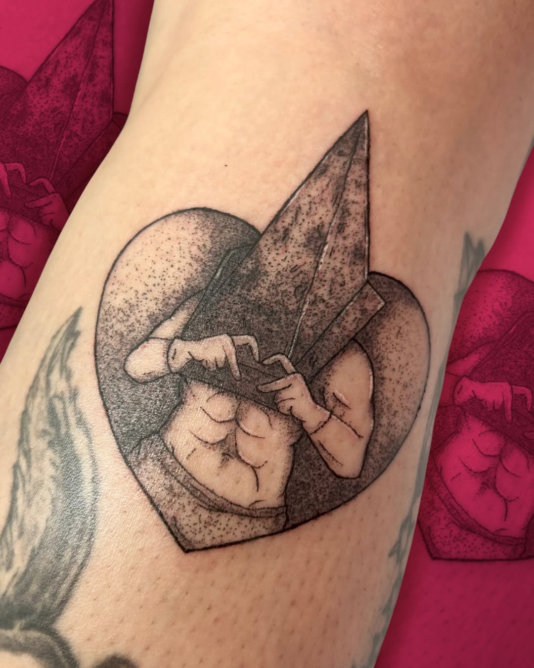 Tattoo by @rilakkaya — black_and_grey, dotwork