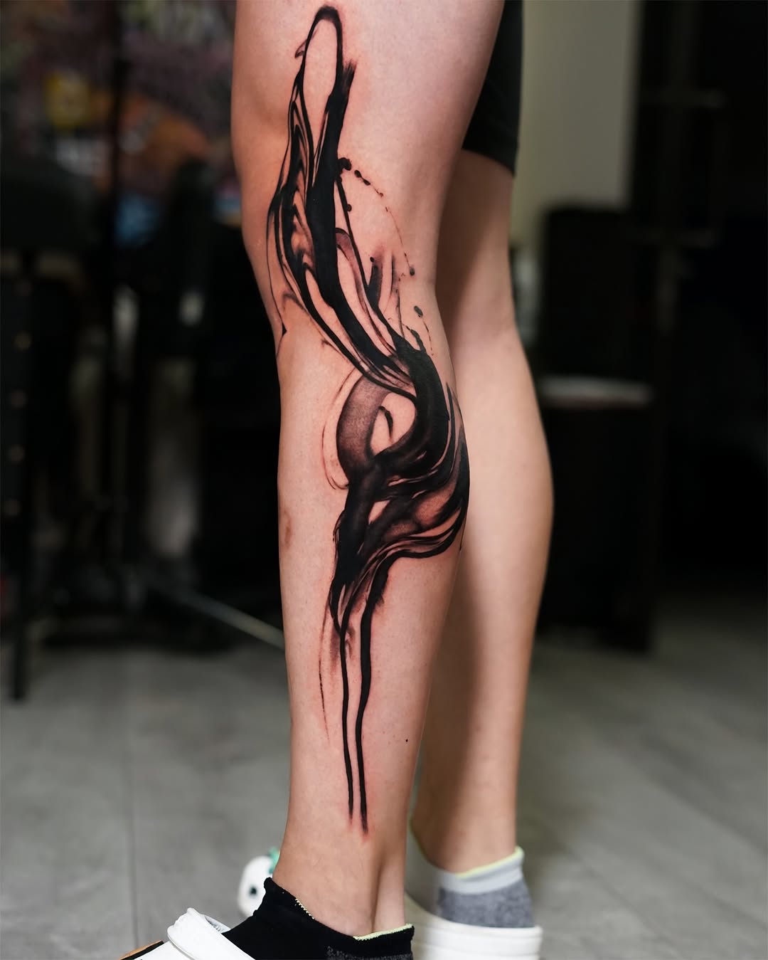 Tattoo by @jaer_tattoo — blackwork, trash_polka