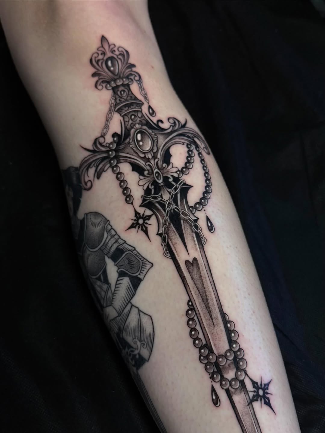 Tattoo by @lyssa_jtattoo — ornamental, black_and_grey