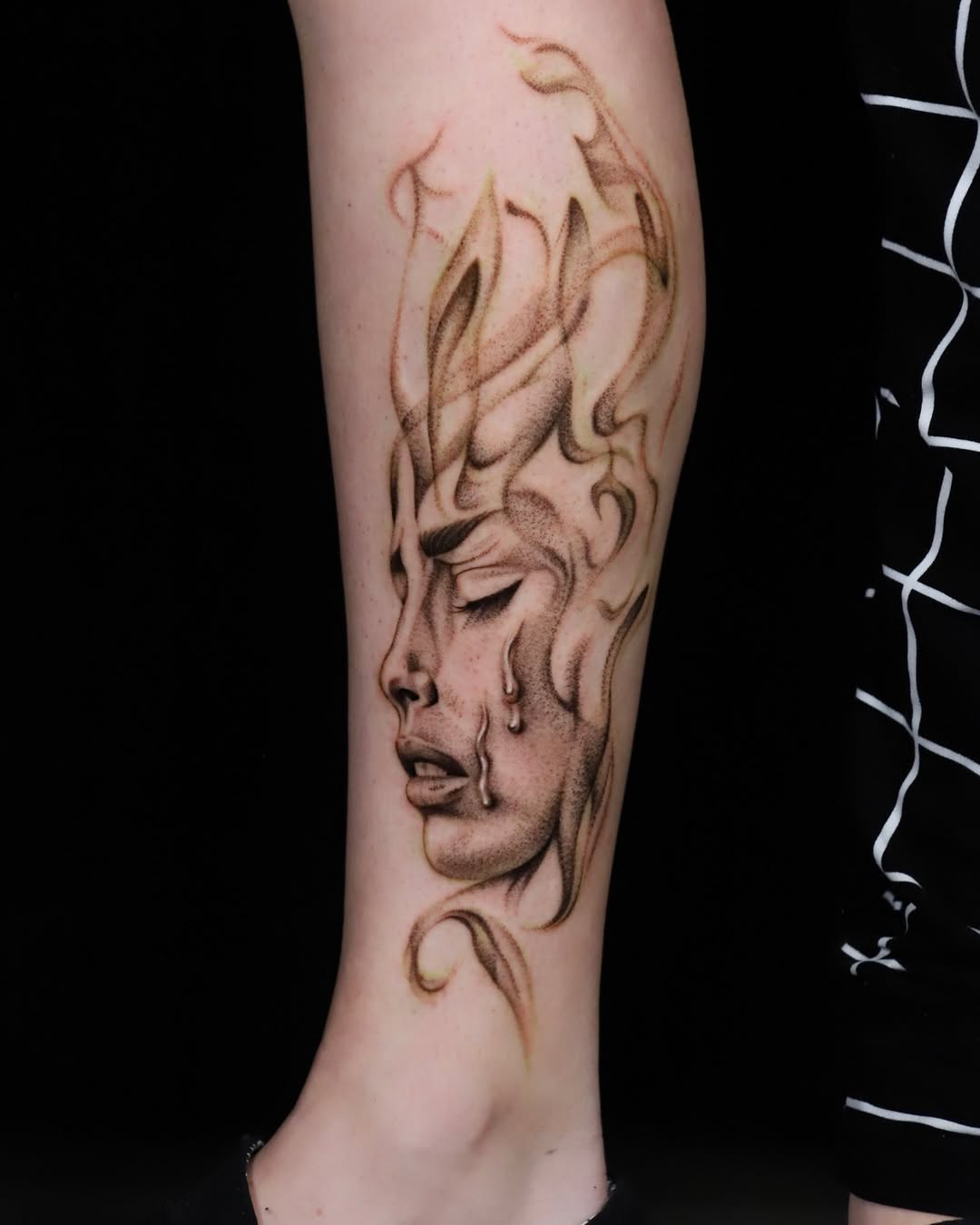 Tattoo by @fineartunbound — realism, dotwork