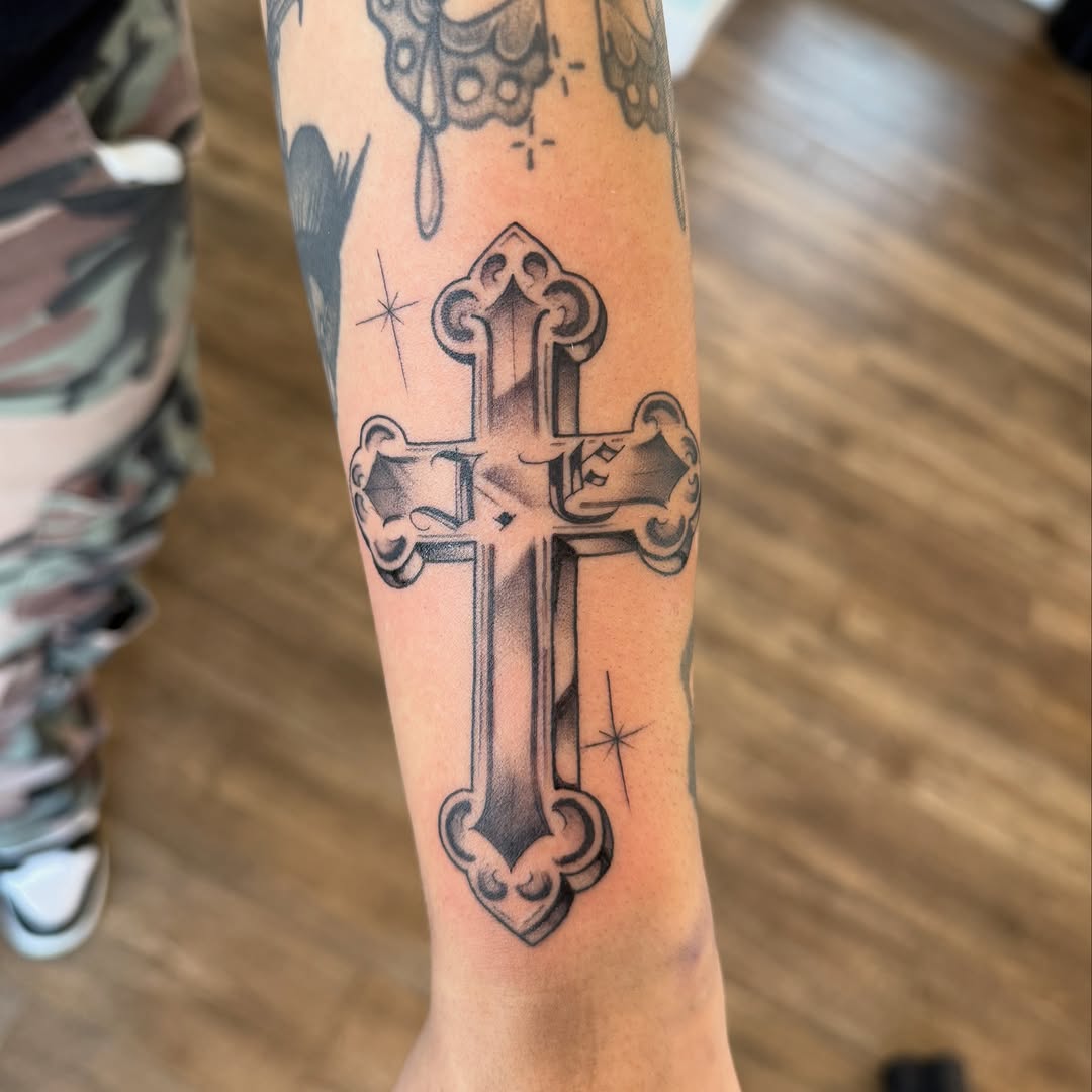 Tattoo by @artisticminded — black_and_grey, illustrative