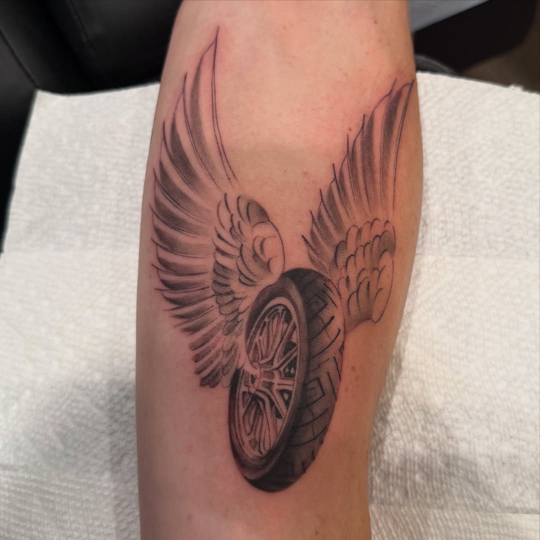 Tattoo by @artisticminded — illustrative, black_and_grey