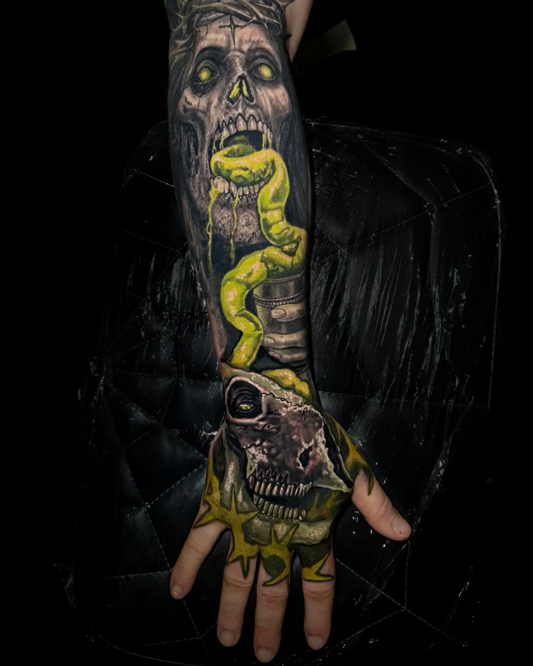 Tattoo by @spacezombietattoo β realism, dark_realism