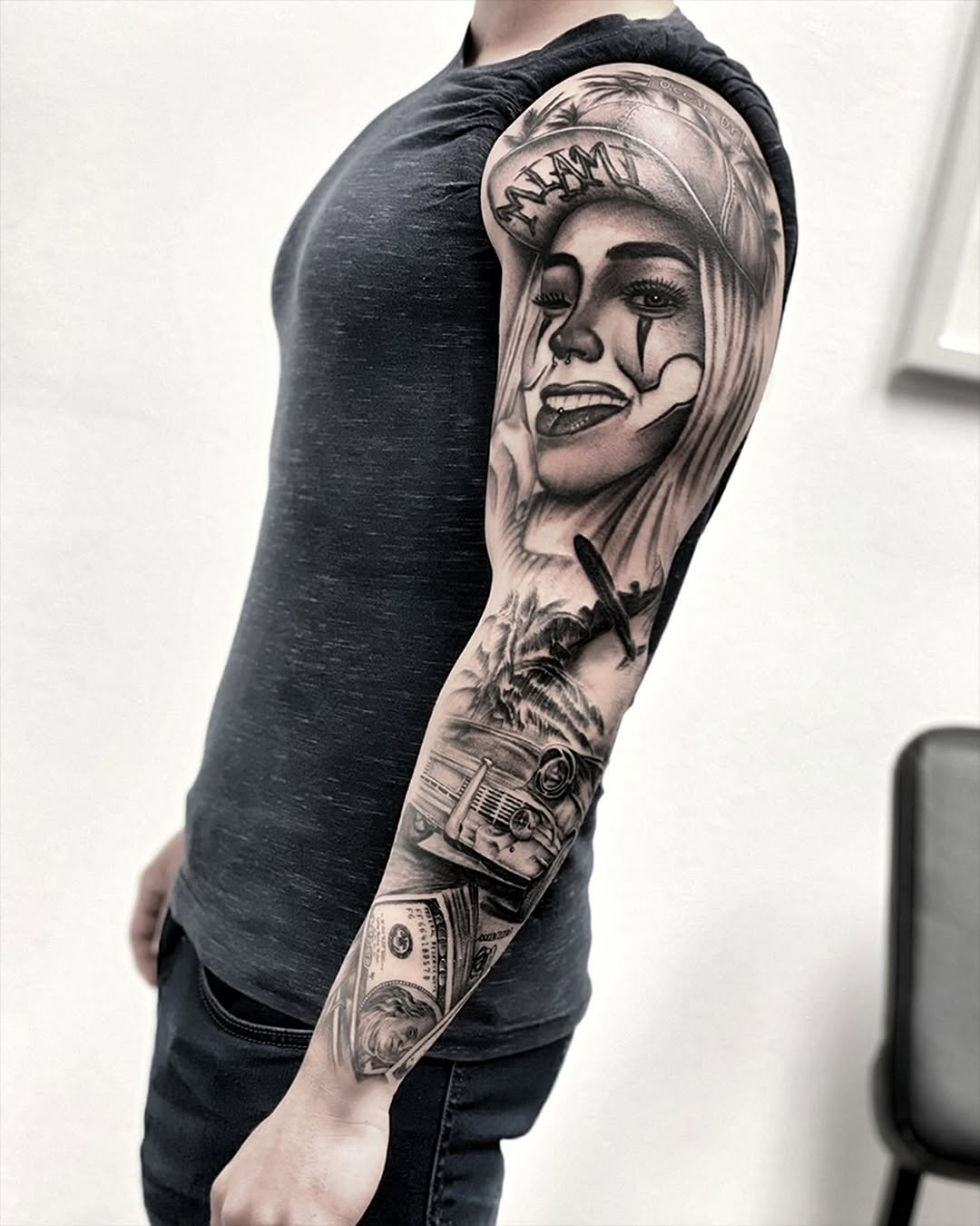 Tattoo by @enjoylifetattoos — realism, black_and_grey