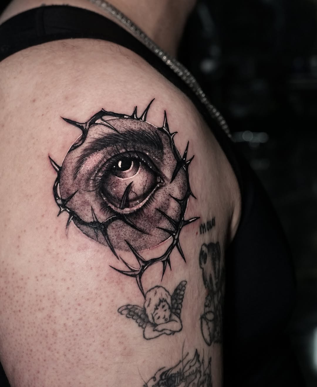 Tattoo by @alejoibanezart โ realism, black_and_grey