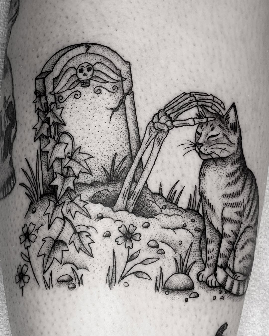 Tattoo by @breezytucker — illustrative, dotwork