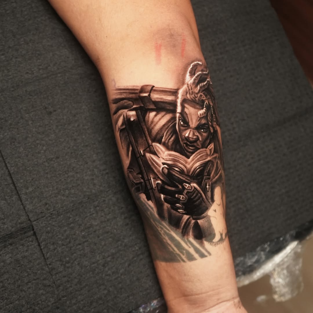 Tattoo by @alonso_tattoos โ realism, black_and_grey