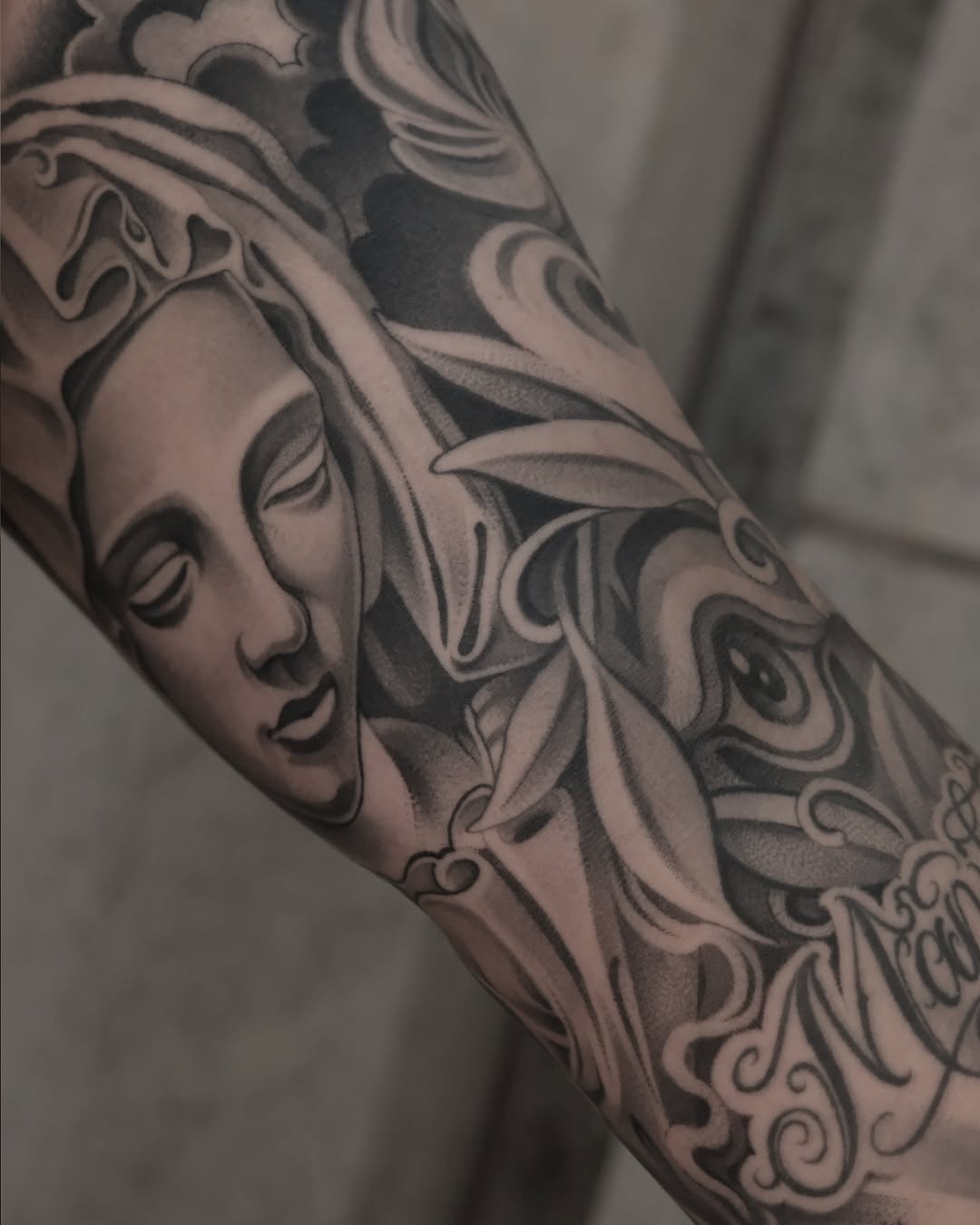 Tattoo by @phil_da_silva_ — black_and_grey