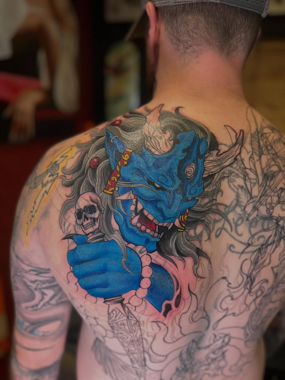 Tattoo by @baomtl — japanese_irezumi, black_and_grey
