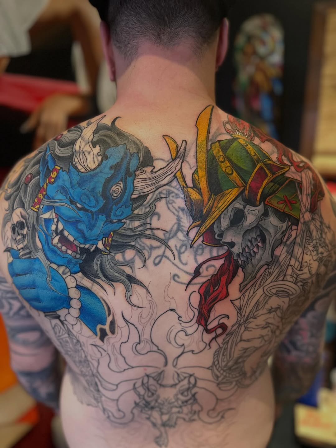 Tattoo by @baomtl — japanese_irezumi, black_and_grey