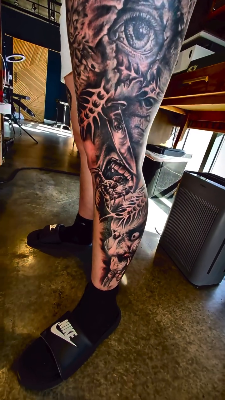 Tattoo by @drewk6203 — black_and_grey, realism