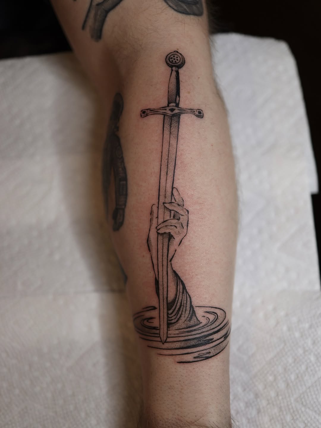 Tattoo by @morganpurcey — black_and_grey