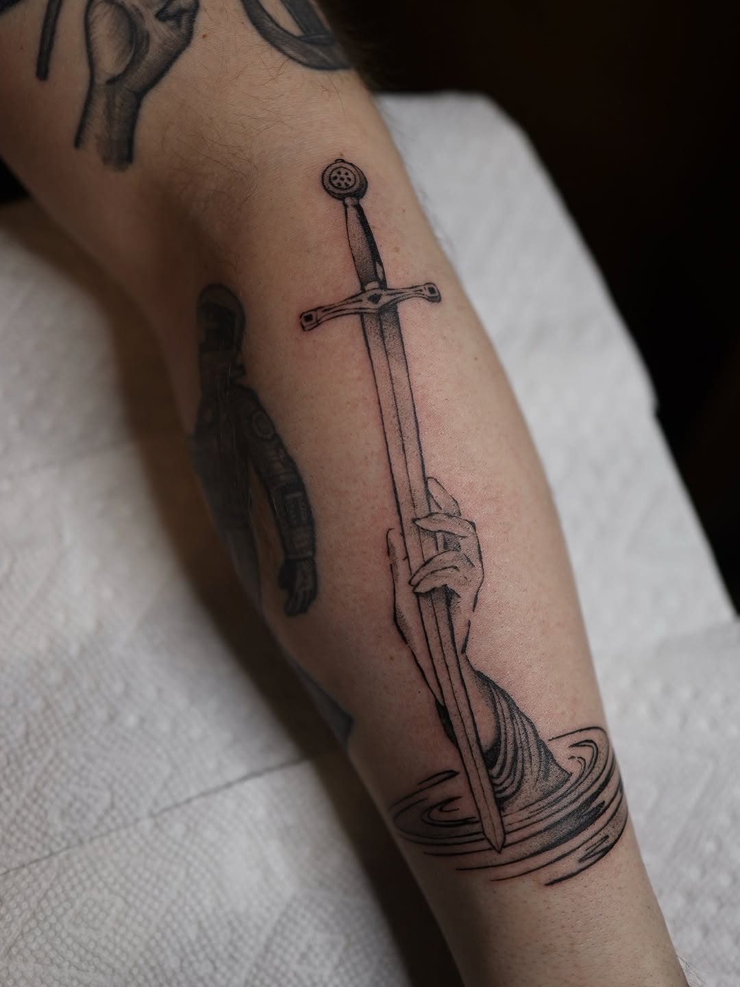 Tattoo by @morganpurcey — black_and_grey