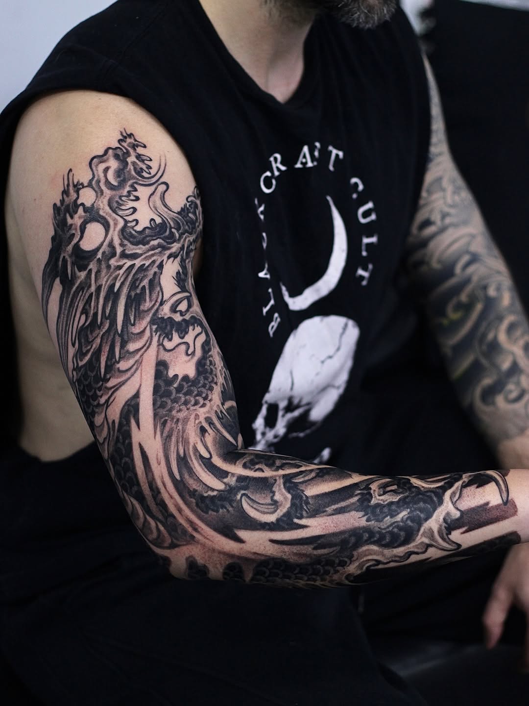 Tattoo by @xuruitattoo — blackwork