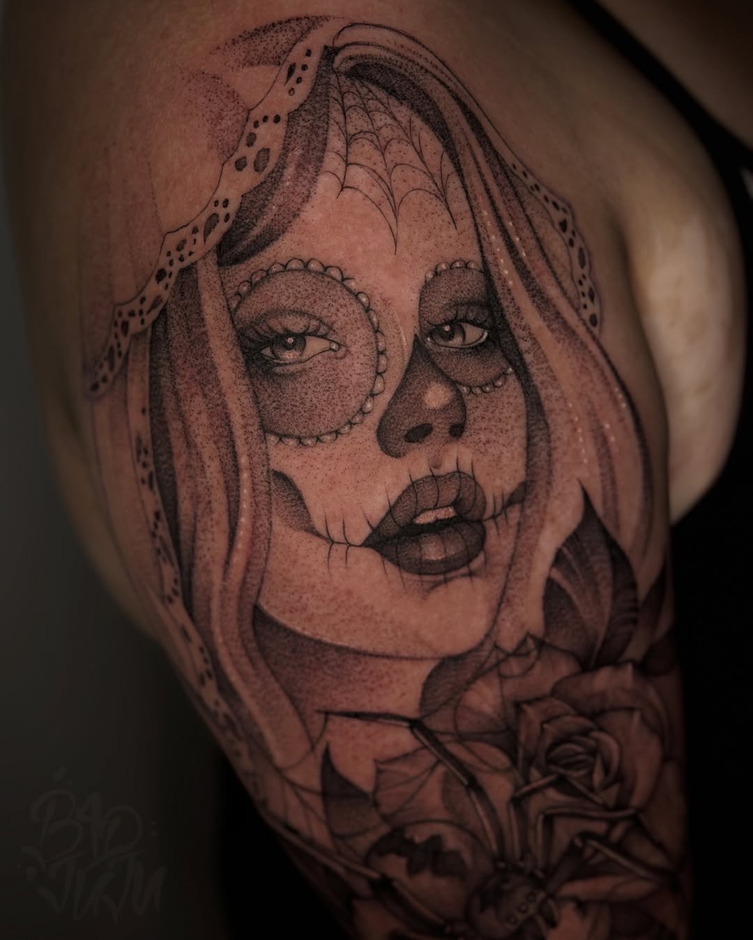 Tattoo by @badjujutattoo β black_and_grey