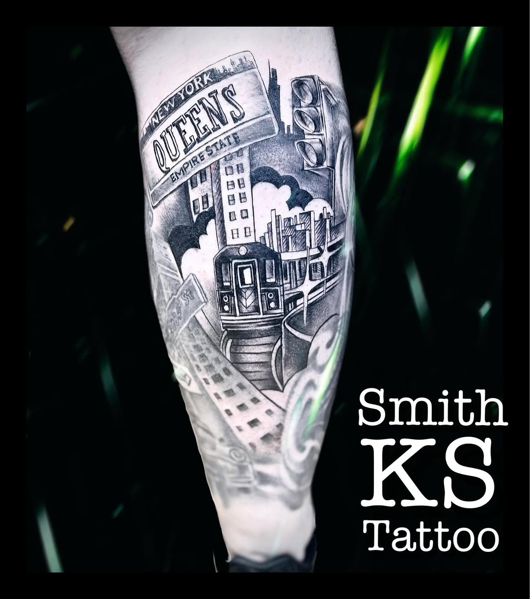 Tattoo by @tattookaren — black_and_grey