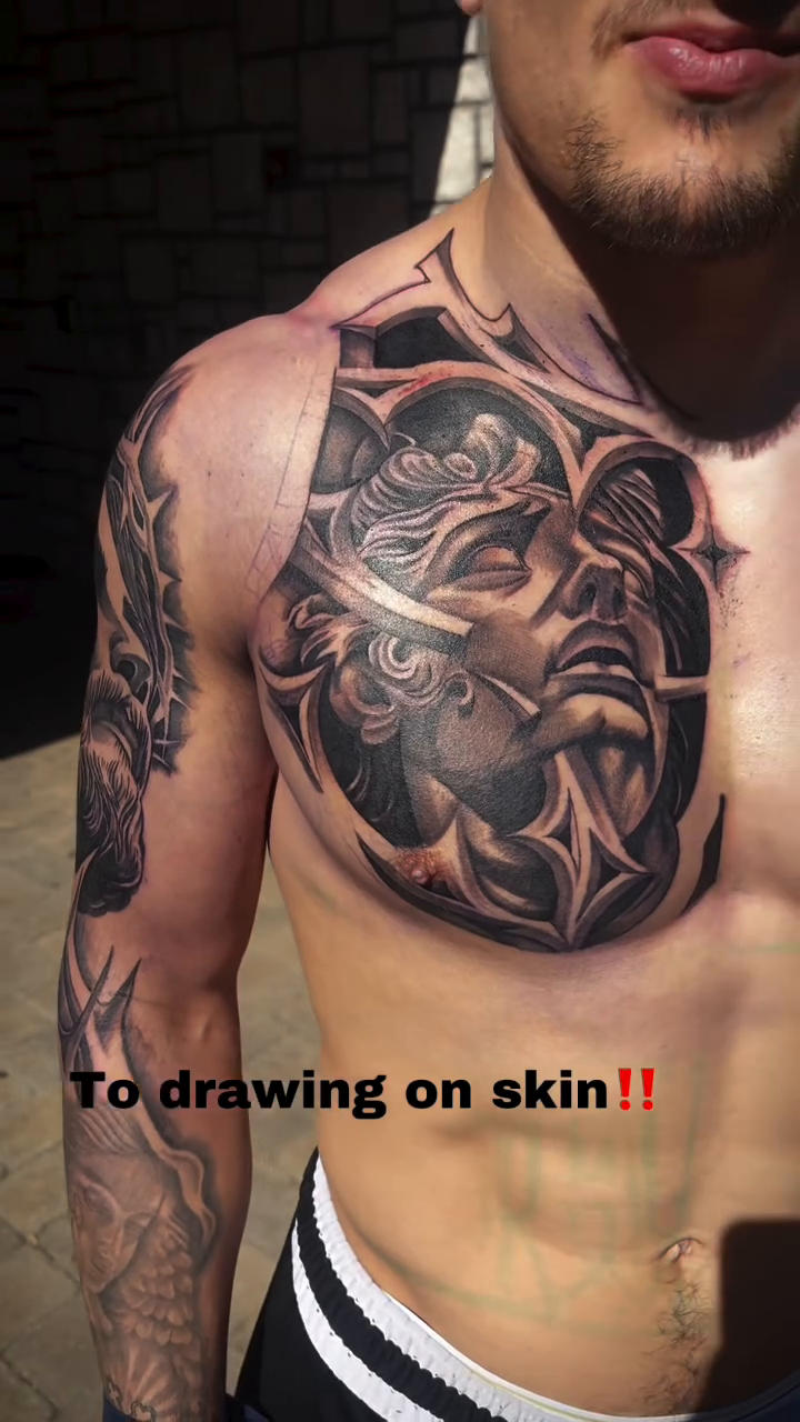 Tattoo by @n0face.j — realism, black_and_grey