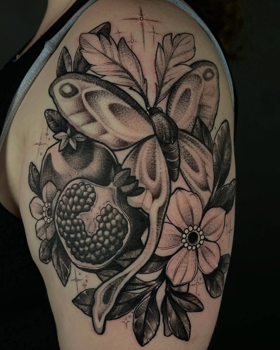 Tattoo by @judes_draws — black_and_grey, dotwork