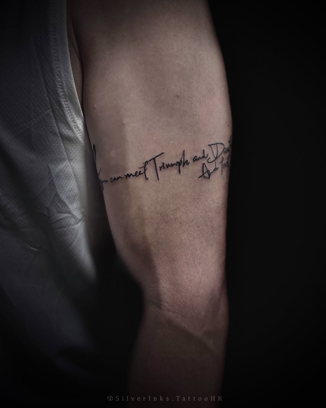 Tattoo by @silverinks.tattoohk — lettering_script, fine_line
