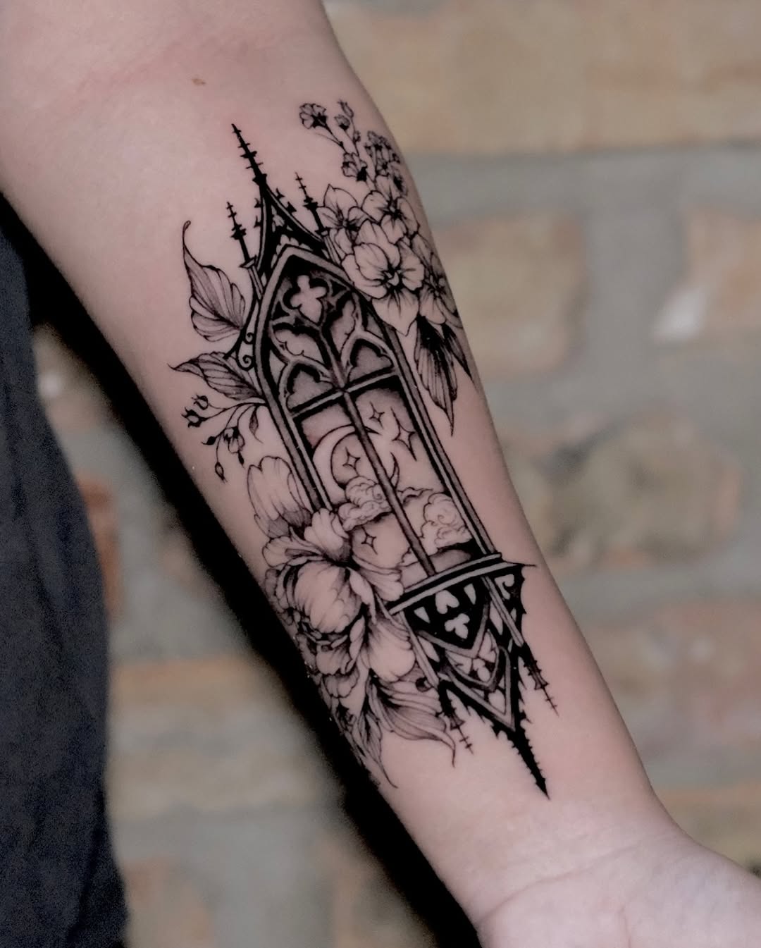Tattoo by @hellbunnytattoos — black_and_grey, ornamental