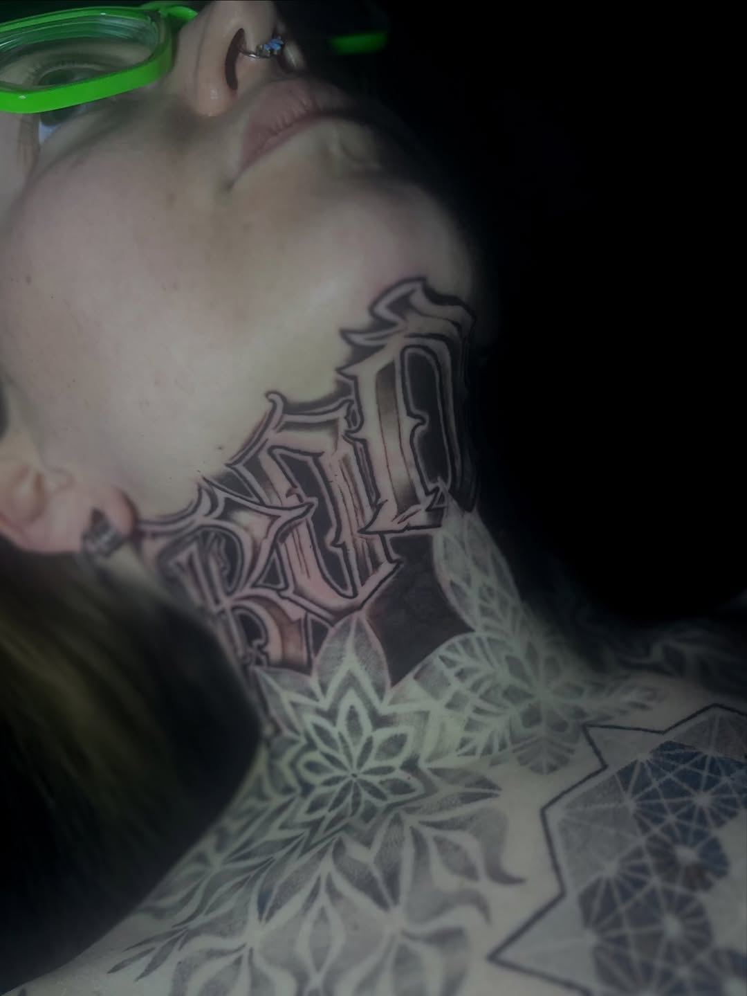 Tattoo by @darlindawntattoos — lettering_script, geometric