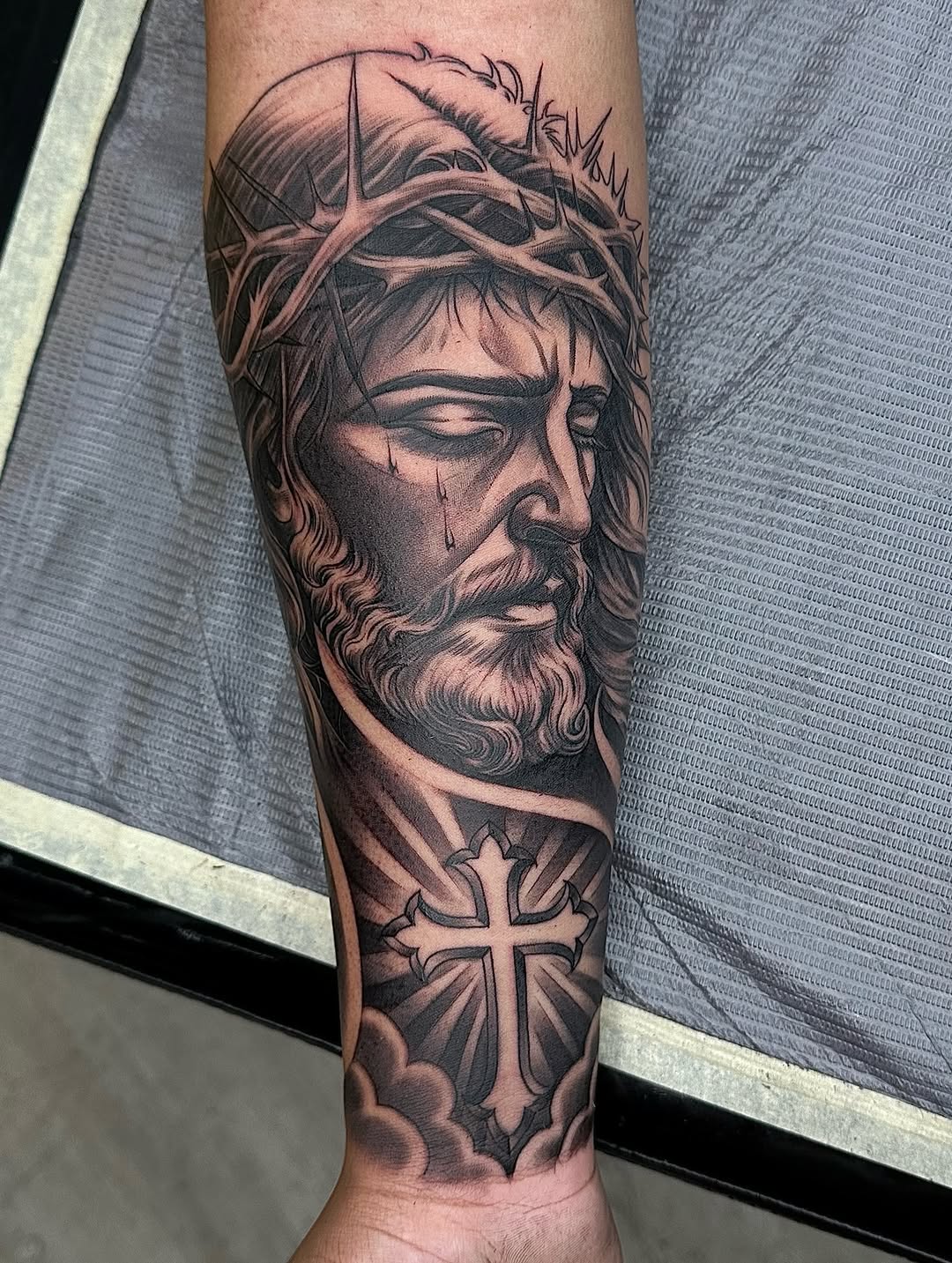 Tattoo by @allbluehundreds — realism, black_and_grey