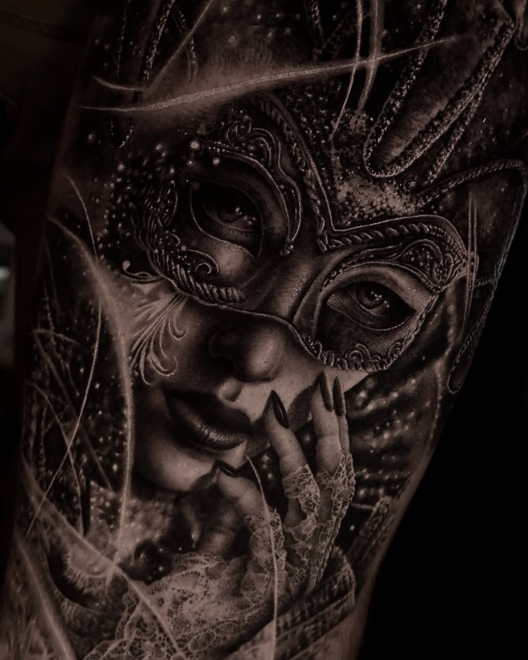 Tattoo by @dukeoftats β realism, black_and_grey