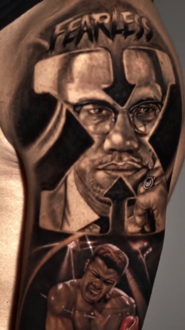 Tattoo by @baxttertattoo β realism, black_and_grey