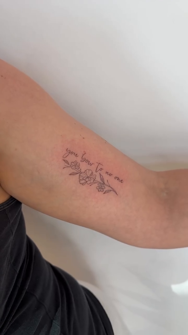 Tattoo by @inkedbyhailey β fine_line, lettering_script