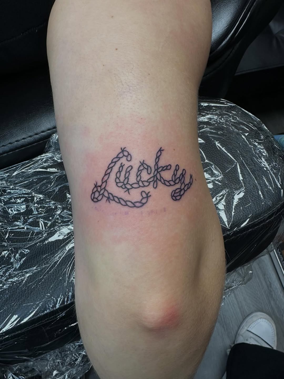 Tattoo by @gypsymaverick_ — lettering_script