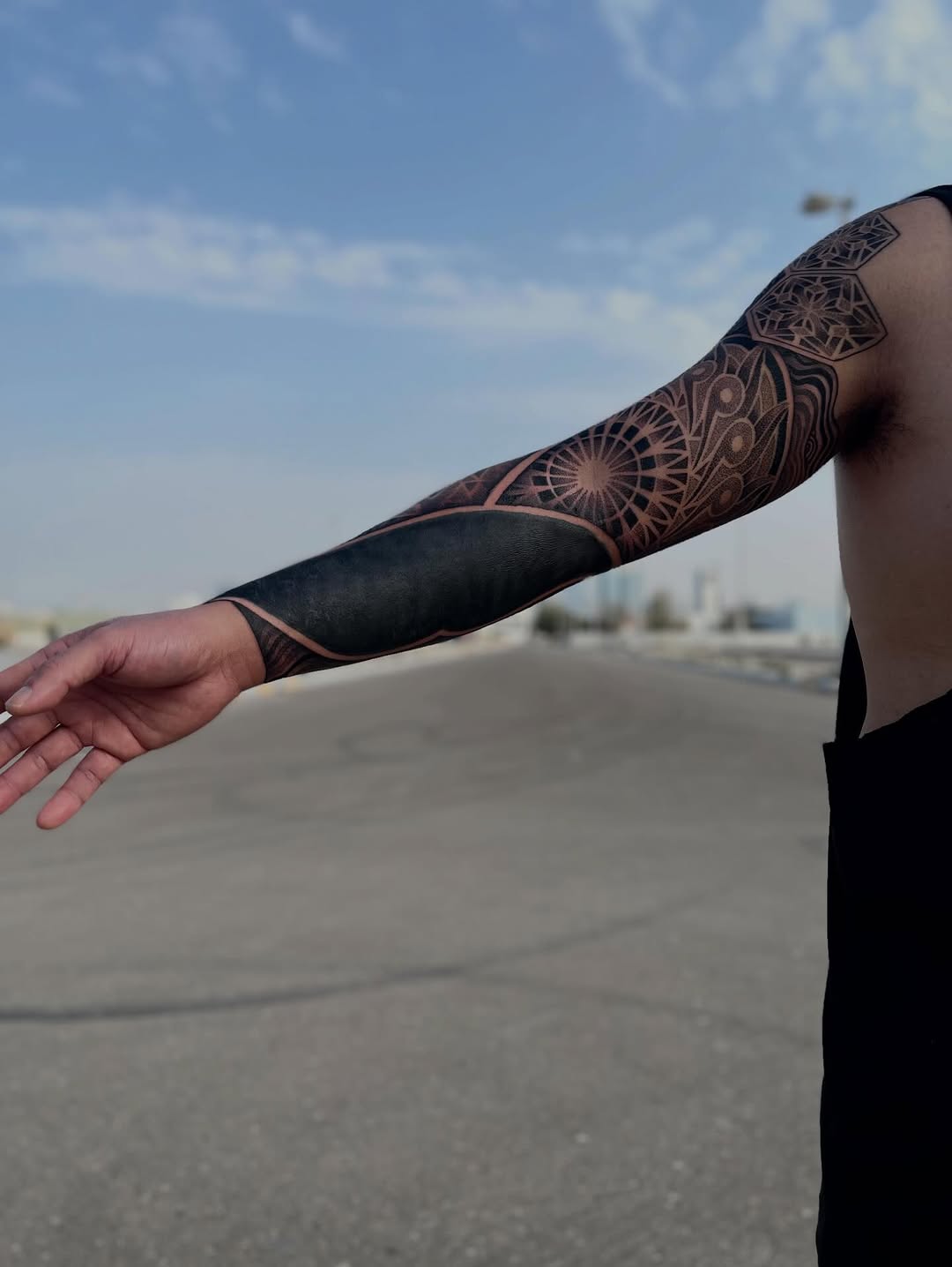 Tattoo by @russellefandialan โ blackwork, geometric