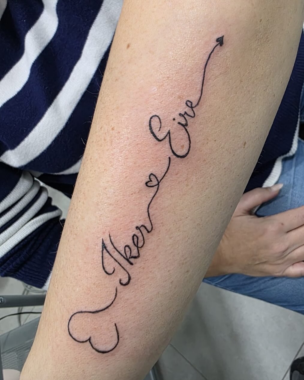 Tattoo by @red.ink_tattoo_pirineos — lettering_script, fine_line