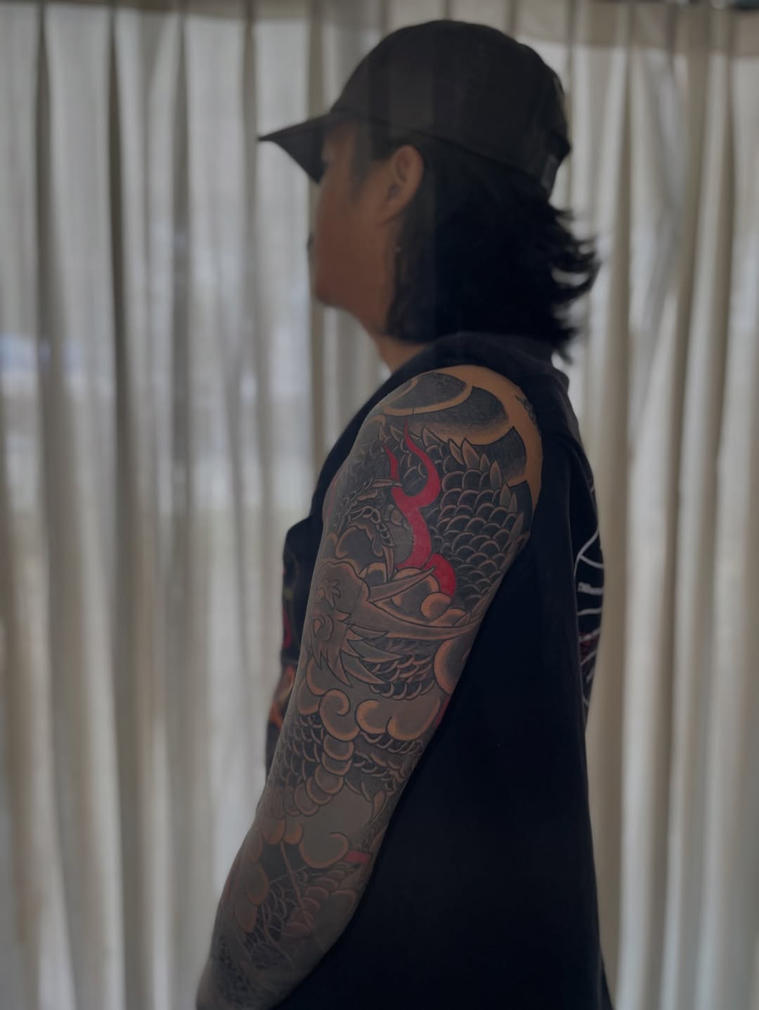 Tattoo by @peejiktattoo — japanese_irezumi, black_and_grey