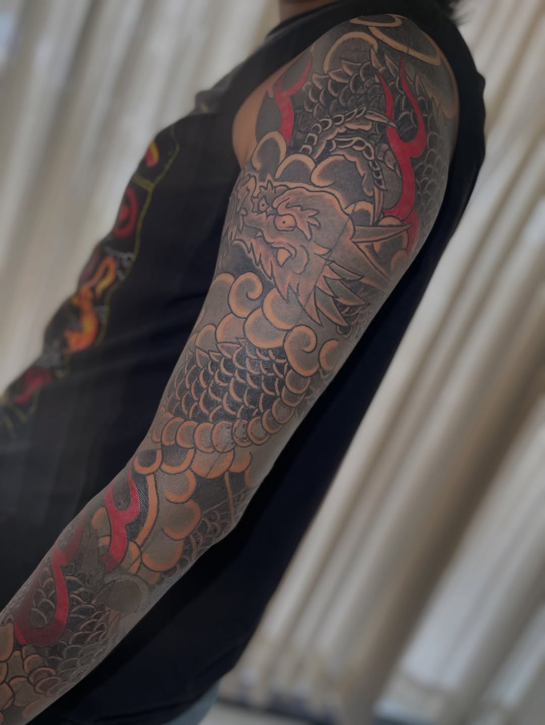 Tattoo by @peejiktattoo — japanese_irezumi, black_and_grey